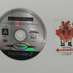 Call of Duty World at war platinum Solo dvd PS2