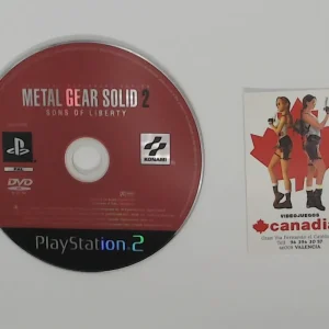 Metal Gear Solid 2 sons of liberty Solo dvd PS2