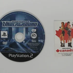 Need For Speed underground Solo dvd PS2