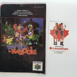 Banjo-Kazooie manual suelto N64
