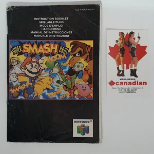 Super smash bros manual suelto N64