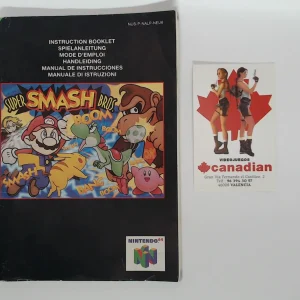 Super smash bros manual suelto N64