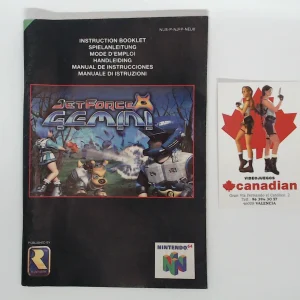 Jet force gemini manual suelto N64