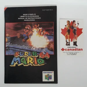 Super Mario 64 manual suelto N64