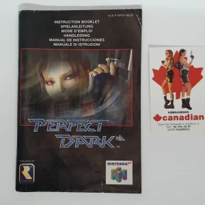 Perfect Dark manual suelto N64