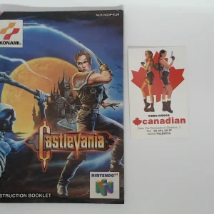 Castlevania manual suelto N64