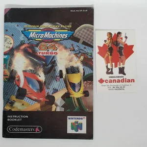 Micro machines 64 turbo manual suelto N64