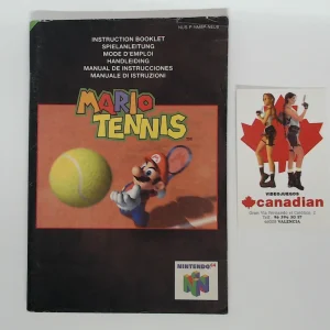 Mario tennis manual suelto N64