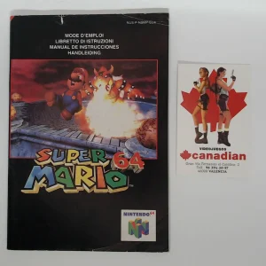 Super Mario 64 manual suelto N64