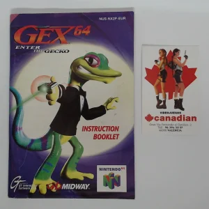 Gex Enter the Gecko manual suelto N64