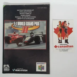 F-1 World Grand Prix II manual suelto N64