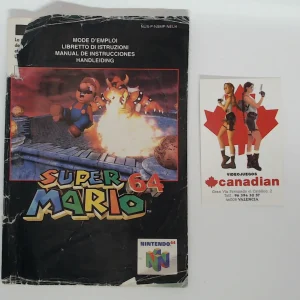 Super Mario 64 manual suelto N64