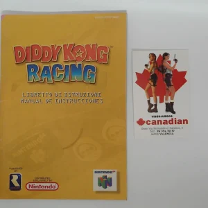 Diddy Kong racing manual suelto N64