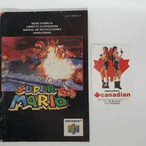 Super Mario 64 manual suelto N64