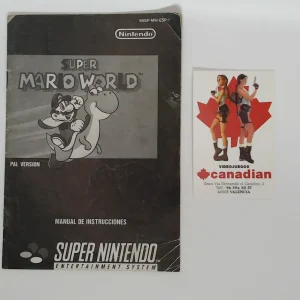 Super Mario world manual suelto SNES