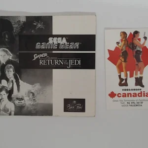 Star Wars return of the Jedi manual suelto Game Gear