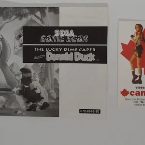 The lucky dime caper Donald Duck manual suelto Game Gear