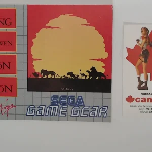 El rey león manual suelto Game Gear
