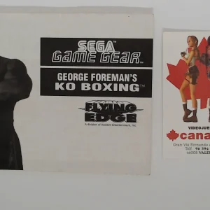George Foreman's KO boxing manual suelto Game Gear