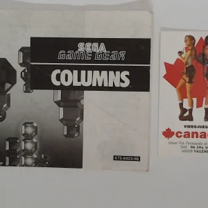 Columns manual suelto Game Gear