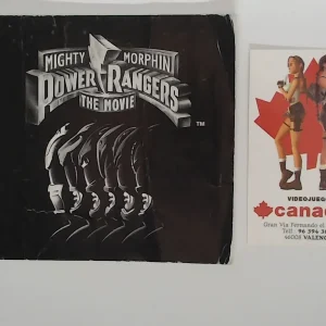 Power Rangers the movie manual suelto Game Gear
