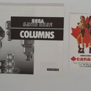 Columns manual suelto Game Gear