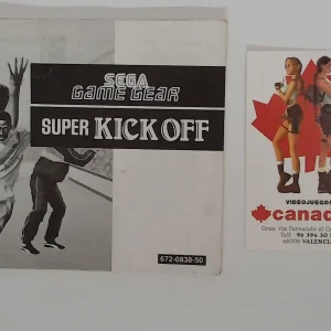 Super Kick-off manual suelto Game Gear