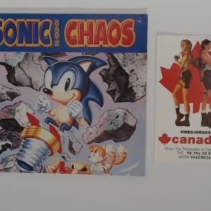 Sonic Chaos manual suelto Game Gear